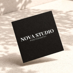 Tarjeta De Visita Cuadrada Fotógrafo Minimalista Moderno