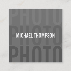 Tarjeta De Visita Cuadrada Fotógrafo moderno profesional
