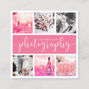 Tarjeta De Visita Cuadrada Fotógrafo moderno y elegante