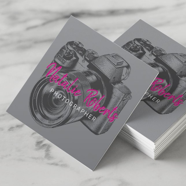 Tarjeta De Visita Cuadrada Fotógrafo profesional fotográfico (Subido por el creador)