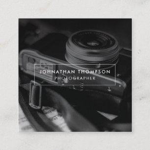 Tarjeta De Visita Cuadrada Fotógrafo profesional Minimalista moderno