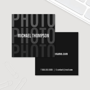 Tarjeta De Visita Cuadrada Fotógrafo profesional moderno