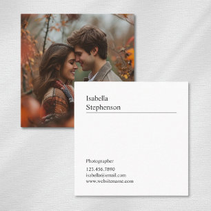 Tarjeta De Visita Cuadrada Fotógrafo Profesional Moderno Simple