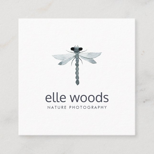 Tarjeta De Visita Cuadrada Fotógrafo profesional simple de la naturaleza (Anverso)