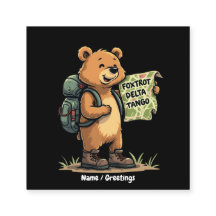 Foxtrots Deltas Tangos Funny Bear Retro Gráfico