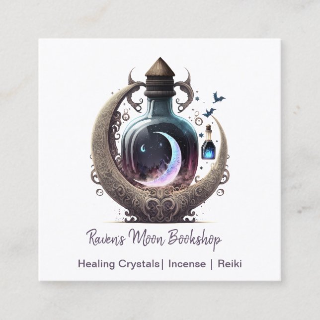 Tarjeta De Visita Cuadrada Frasco de Magick Potion (Anverso)
