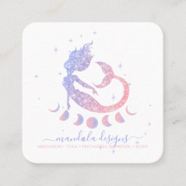 Tarjeta De Visita Cuadrada frases de luna de sirena