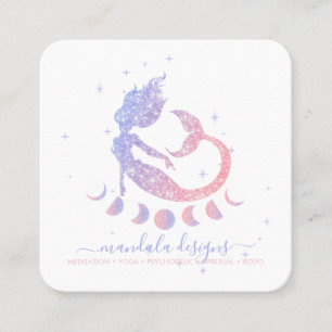 Tarjeta De Visita Cuadrada frases de luna de sirena