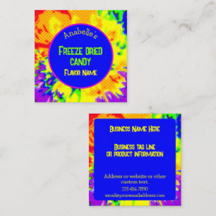 Tarjeta De Visita Cuadrada Freeze Dried Candy Personalizado Colorful Bright F