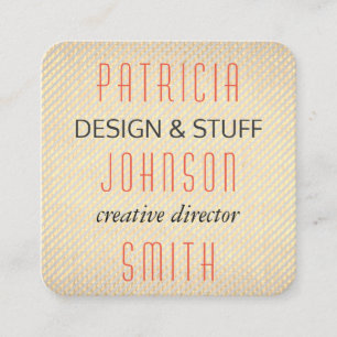 Tarjeta De Visita Cuadrada Fuentes mixtas / Sepia de textura