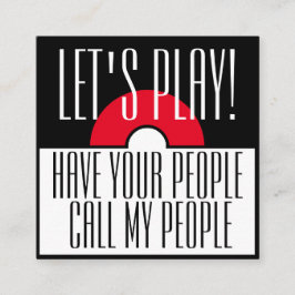 Tarjeta De Visita Cuadrada Fun Child's Playdate