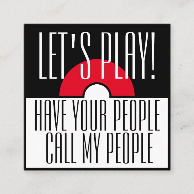 Tarjeta De Visita Cuadrada Fun Child's Playdate  (Anverso)