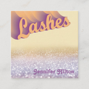 Tarjeta De Visita Cuadrada Funky moderno de moda y coloridos latigazos despué