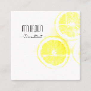 Tarjeta De Visita Cuadrada Funky Naranja Organic Feed Business Card