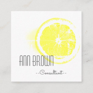 Tarjeta De Visita Cuadrada Funky Naranja Organic Feed Business Card