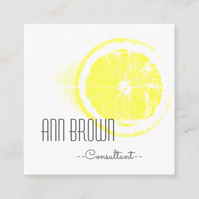 Tarjeta De Visita Cuadrada Funky Naranja Organic Feed Business Card (Anverso)