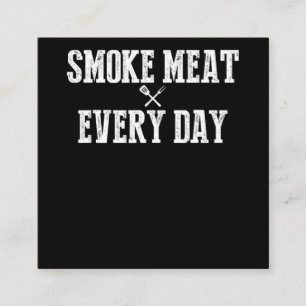 Tarjeta De Visita Cuadrada Funny Bbq Smoker Accesorio Pitmaster Dad Grilling