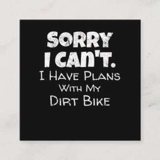 Tarjeta De Visita Cuadrada Funny Dirt Bike Cita Motocross Motocross Carreras 
