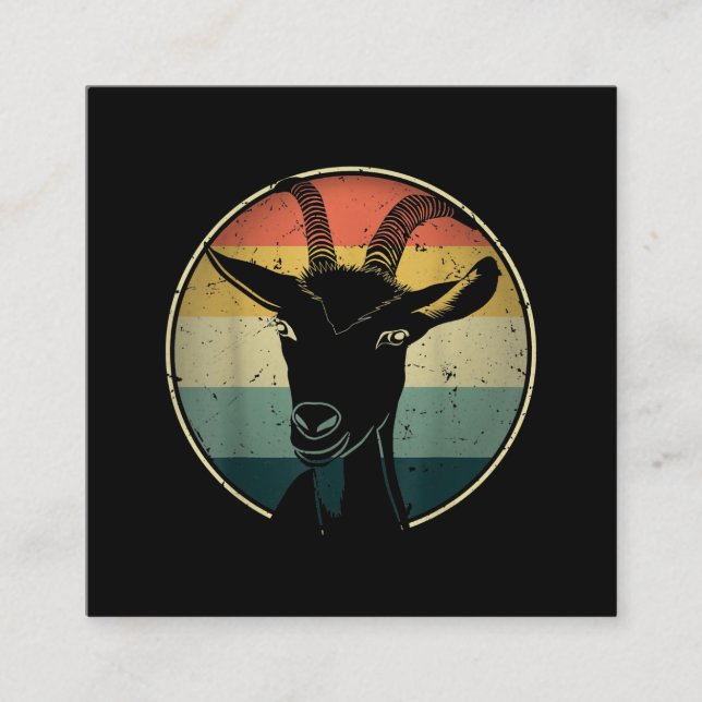 Tarjeta De Visita Cuadrada Ganadería de los años 70 de Retro (Anverso)