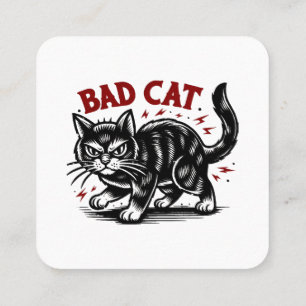Tarjeta De Visita Cuadrada Gato malo