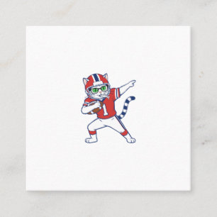 Tarjeta De Visita Cuadrada Gato Touchdown