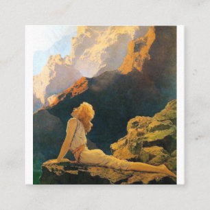 Tarjeta De Visita Cuadrada Geese Salvaje De Maxfield Parrish
