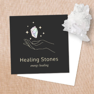 Tarjeta De Visita Cuadrada Gemstone irlandés Crystal Energy Healer