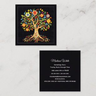 Tarjeta De Visita Cuadrada Genealogía