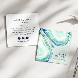 Tarjeta De Visita Cuadrada Geode de Seaglass