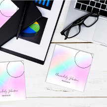 Geometría Personalizado Logotipo Holograma rosa Mi