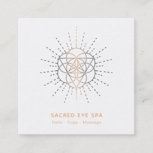 Tarjeta De Visita Cuadrada *~* Geometría sagrada de alquimia cósmica del ch