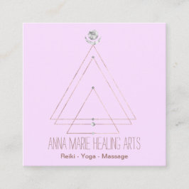 Tarjeta De Visita Cuadrada Geometría sagrada de nueva era espiritual