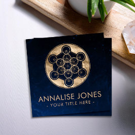 Tarjeta De Visita Cuadrada Geometría sagrada del cubo de Metatron