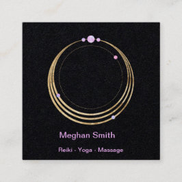 Tarjeta De Visita Cuadrada Geometría sagrada Nueva era espiritual y metafísic