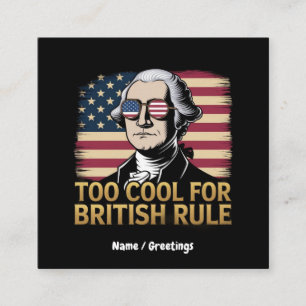 Tarjeta De Visita Cuadrada George Washington también es Guay para el gobierno