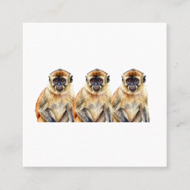 Tarjeta De Visita Cuadrada Gibbon (Anverso)