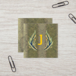 Tarjeta De Visita Cuadrada Gilded Leaf-J