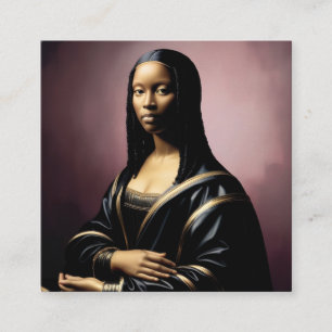 Tarjeta De Visita Cuadrada Gioconda Afro
