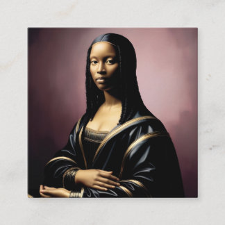 Tarjeta De Visita Cuadrada Gioconda Afro