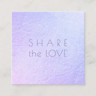 Tarjeta De Visita Cuadrada Glam de PixDezines comparte amor violeta irlandés