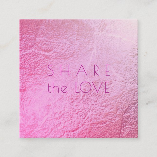 Tarjeta De Visita Cuadrada Glam de PixDezines Comparte el amor Ombre irlandés (Anverso)