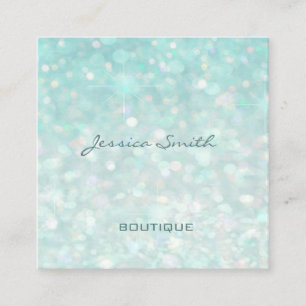 Tarjeta De Visita Cuadrada Glamour profesional moderno y elegante bokeh