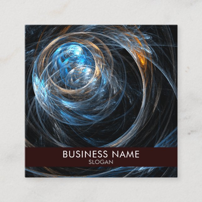 Tarjeta De Visita Cuadrada Global Abstract Art Professional (Anverso)
