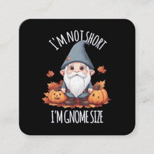 Tarjeta De Visita Cuadrada Gnomo lindo y caprichoso en otoño