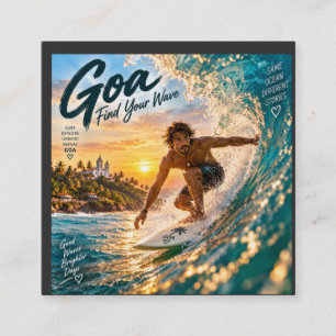 Tarjeta De Visita Cuadrada Goa – Encuentra tu ola