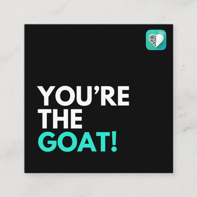 TARJETA DE VISITA CUADRADA GOAT (Anverso)