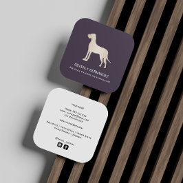 Tarjeta De Visita Cuadrada Gold Great Dane Dog Walker Entrenador Puppy sentad