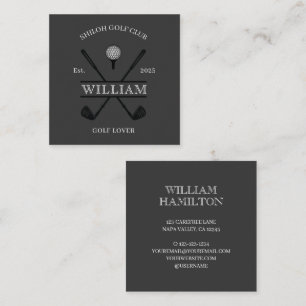 Tarjeta De Visita Cuadrada Golf Lover Cross Club