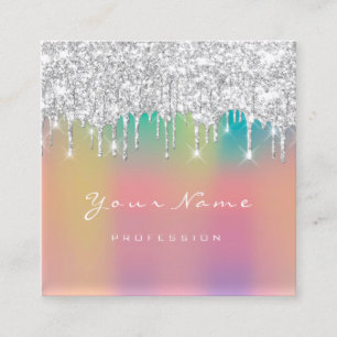 Tarjeta De Visita Cuadrada Goteos profesionales Ombre de las pestañas del
