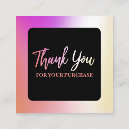 Tarjeta De Visita Cuadrada Gracias Por Comprar Petróleo Lastimo Y Negro